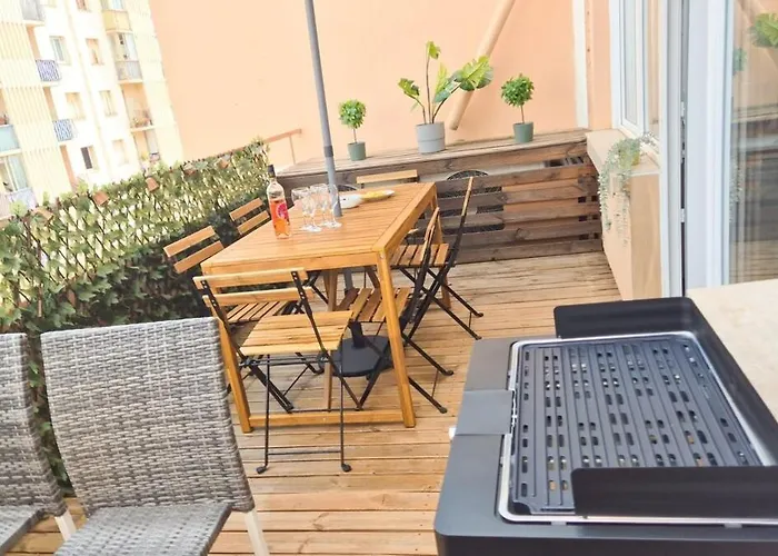 Superbe 3p Neuf - Terrasse - Barbecue نيس